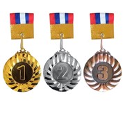 Медаль Sportex 3 место солнце (d6,5 см, лента в комплекте) F11740 фото