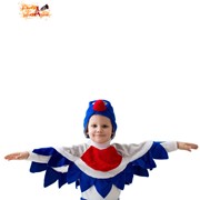 Карнавальный костюм "Снегирь", шапка, воротник с крыльями, 5-7 лет, рост 122-134 см