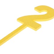 Топпер цифра “2“, жёлтый, 4х12см фото