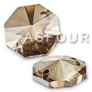 632 Октагон пришивной с плоским дном Asfour Crystal, mm 14, Light Colorado Topaz фото