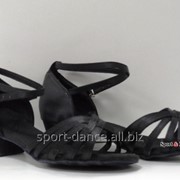 Туфли для бальных танцев, каблук 3 см черный