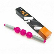 B31269-1 Ролик палка гимнастическая массажная М3 розовый Спортекс - Розовый фото