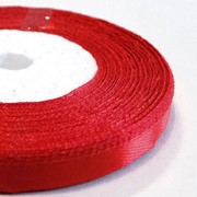 Лента атласная, 0.6 см, Цвет: Красный (32 метров/уп.) фото