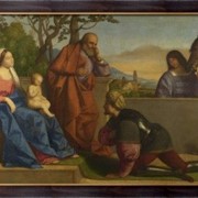 Картина Воин поклоняющийся младенцу Христу и Деве, Катена, Винченцо фотография