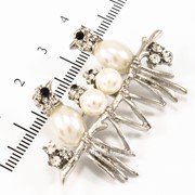 Брошь ''Птички с жемчужин и страз'',( 4 см) 222151(11) фото