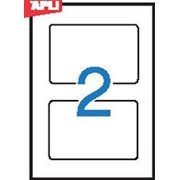 Таблички самоламинирующиеся APLI , закругленные края, белые, 150*100 мм, 20 шт. фотография