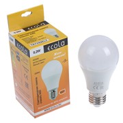 Лампа светодиодная Ecola Light classic, А60, E27, 9.2 Вт, 4000 K, 110x60 мм, матовый шар фотография