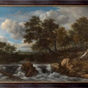 Картина Пейзаж с водопадом, Рейсдал, Якоб Исаак фотография