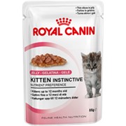 Kitten Instinctive (желе) Royal Canin корм для котят, от 4 до 12 месяцев, Пакет, 12 x 0,085кг фото