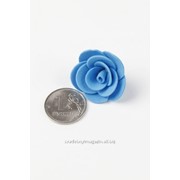 Роза из латекса №15 , тёмно-голубой/d 25 мм, 1 шт. фотография