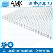 Сотовый поликарбонат Okteko line | 4 мм | 2,1х6(12) м | прозрачный фотография