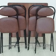 Комплект мебели Фьюжн Стол + 4 стула. Рейка сосны Серия 20 фото