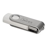 Флешка Mirex SWIVEL WHITE, 16 Гб, USB2.0, чт до 25 Мб/с, зап до 15 Мб/с, белая фотография