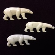Брошь “Белый медведь“, цевка фото