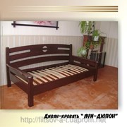 Деревянный диван кровать Луи Дюпон (190/200*80/90/120) массив - сосна, ольха, дуб. фотография