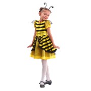 Карнавальный костюм для детей Пуговка Пчелка в платье детский, 26 (104 см) фото