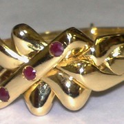 Золотое кольцо головоломка с Рубинами от WickerRing фотография