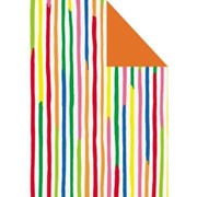 Бумага упаковочная Stewo Jojo, двухсторонняя, 0.7 x 50 м Разноцветные полосы