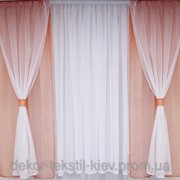 Комплект штор на кухню “Саванна Розовый“ 2711 фото