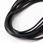 Шнур Резиновый Синтетический, Полый, 2 мм, Цвет: Черный (10 метров) фото