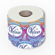 Однослойная туалетная бумага Велюр
