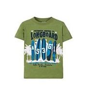 Футболка для мальчиков “Longboard“ зеленый 5-8 лет фотография