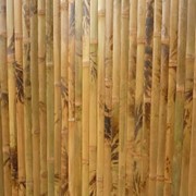 Бамбуковые обои коричневые с рисунком 17мм 200 см фото