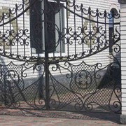 Ворота стальные ажурные фото