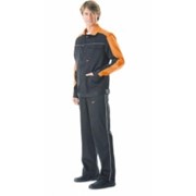 Костюм из смесовых тканей Гастарбайтер летний (куртка, брюки чёрный с оранжевым)