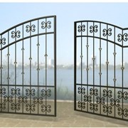 Ворота, металлические ворота, распашные ворота фото