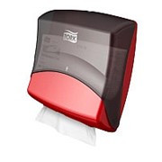 Диспенсер 654008 Tork настенный для протирочных материалов в салфетках (W4) красный фотография
