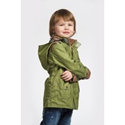 Куртка-парка для мальчика зеленая фото