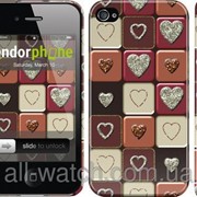 Чехол на iPhone 4 Шоколад с сердечками “3051c-15“ фотография