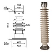 Изолятор керамический опорный стержневой С4-450 фото