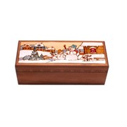 Деревянные игрушки ЦЕСАРЕВИЧ - Елочные шары из дерева (набор из 3-х шаров) «Снеговички-добрячки»