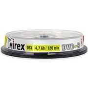 Оптический диск DVD-R 4.7 Гб Mirex в тубе 10 шт. фото