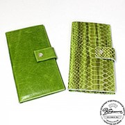 Кожаный холдер для документов “Нега“ (зеленый) фотография