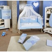 Rabbit Blue Premium Feretti комплекты для детской кроватки фотография
