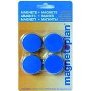 Магниты Magnetoplan Magnum d=34х13мм, 10шт/уп, в коробке, синие 1660014 фотография