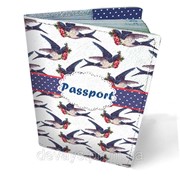 Обложка кожаная для паспорта Ласточки фотография