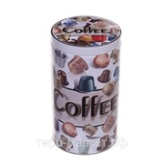Банка для продуктов металлическая “Coffee“ круглая 1800мл фото
