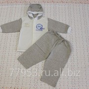 Костюм детский куртка+брюки с ушками, печать монстрик 3675-ф-10 футер, размер 44-68
