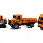 Набор 3 автомодели 1:43 - Строительный Экскаватор, грузовик, бетоновоз Cararama фото