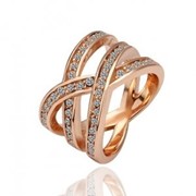 Позолоченное кольцо «Золотая Волна» фото