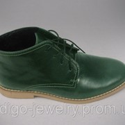 Туфли женские кожаные зеленые фото