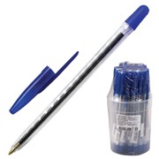 Ручка шариковая СТАММ “111“, СИНЯЯ, корпус прозрачный, узел 1,2 мм, линия письма 1 мм, РС01 фотография