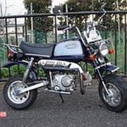 Мопед мокик Honda Monkey Gorilla рама Z50J гв 2001 Minibike багажник пробег 13 т.км темно синий серебристый фотография
