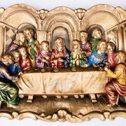 Настенный изделие Тайна вечеря в картине Разрисованный фото