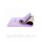 Коврик для йоги и фитнеса Core FM-201 173x61, TPE, фиолетовый пастель/серый, 0,6 см фотография
