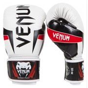 Перчатки Venum “Elite“ Boxing Gloves WH/BK/RD фотография